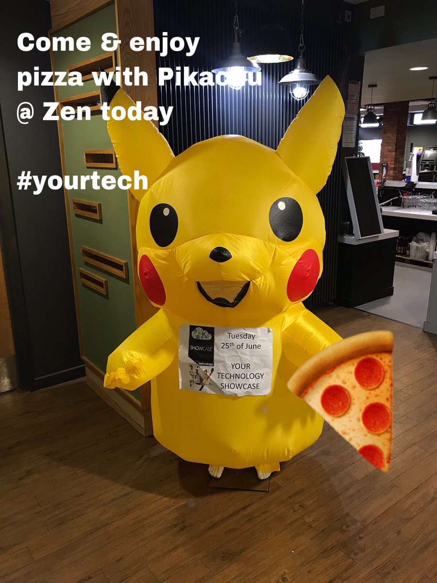cmet_yourtech's tweet photo. Come & enjoy pizza with Pikachu #yourtech #cmet_yourtech https://t.co/3wHCHW1lmL