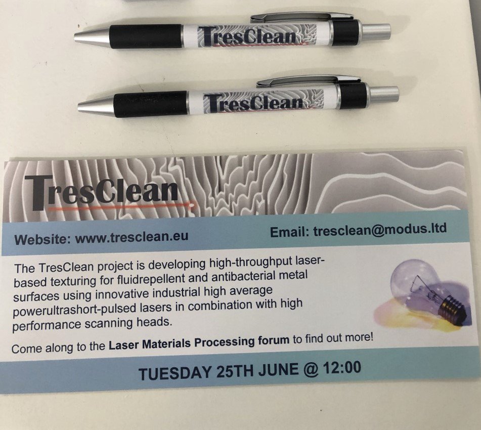 Don't forget to come along to the Laser Materials Processing Forum at <a href="/PHOTONICSWORLD/">LASER World of PHOTONICS</a> @ 12:00 today to catch the <a href="/TresCleanEU/">TresClean Project</a> presentation!

#laser19 #photonics