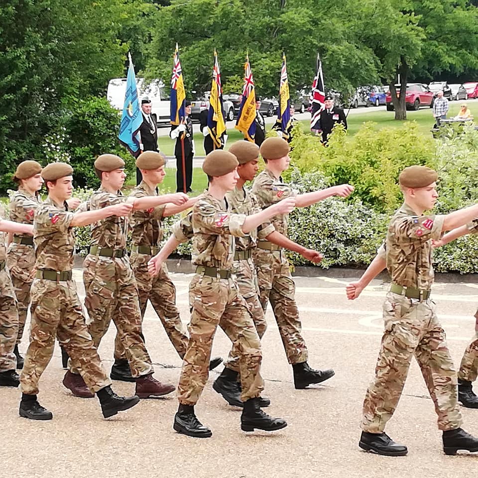Attended Guildford Cathedral with Jacquie Keen for the #ArmedForcesDay  service. Wonderful to see cadets, and the armed forces marching, with the drums and brass. A very poignant service with hymns, readings and prayers.