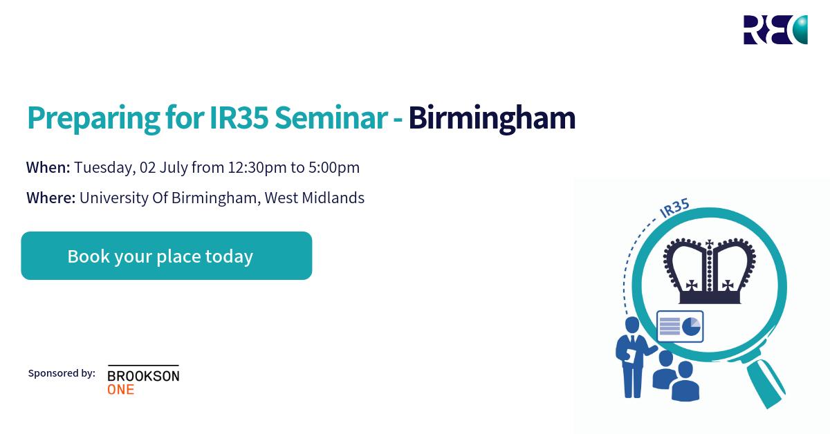 RECmembers's tweet photo. Our team of legal and #IR35 experts will be in #Birmingham next week for an intensive IR35 learning session covering a range of topics. If you wish to attend the upcoming seminars, register here. https://t.co/cyqH4bnJh3 #Tax #HMRC #Offpayroll #Recruitment #Privatesector https://t.co/iRKeefG20R