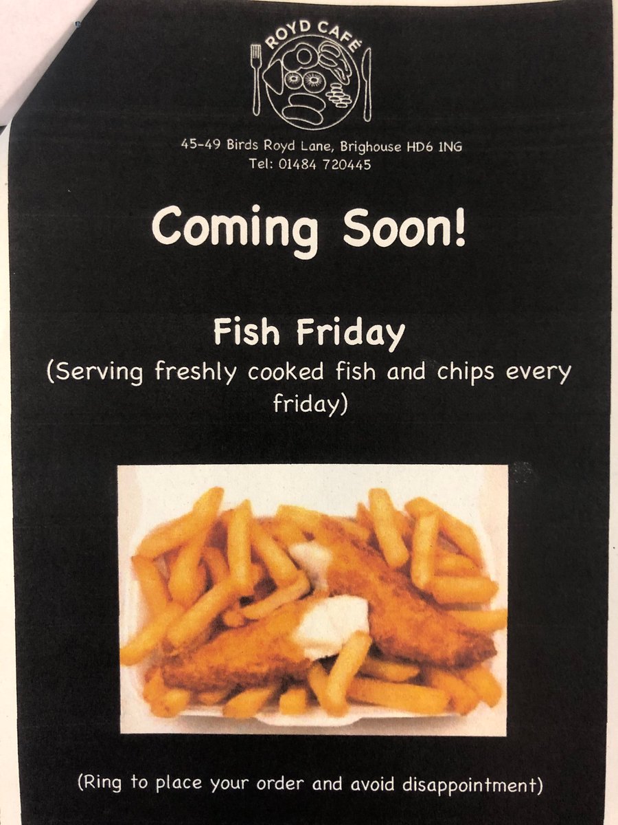 Fish Friday at Royd cafe- freshly cooked fish and chips £4.20