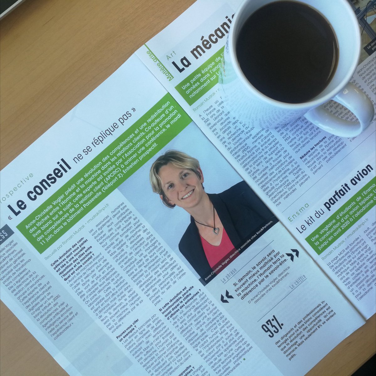 APCRC_86's tweet photo. Entretien d'@ACVogler , directrice chez @keapartners et experte de la #relationclient sur la redistribution des tâches dans les années à venir entre l'Homme et la machine dans les relations clients dans le #Technopolitain ce mois : https://t.co/VSUtLUOU10 https://t.co/4Lv6QArNwq