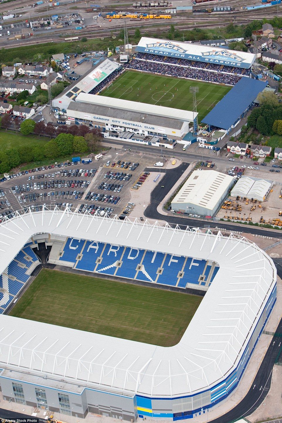 Ninian Stand at the Cardiff City Stadium Stock Photo - Alamy