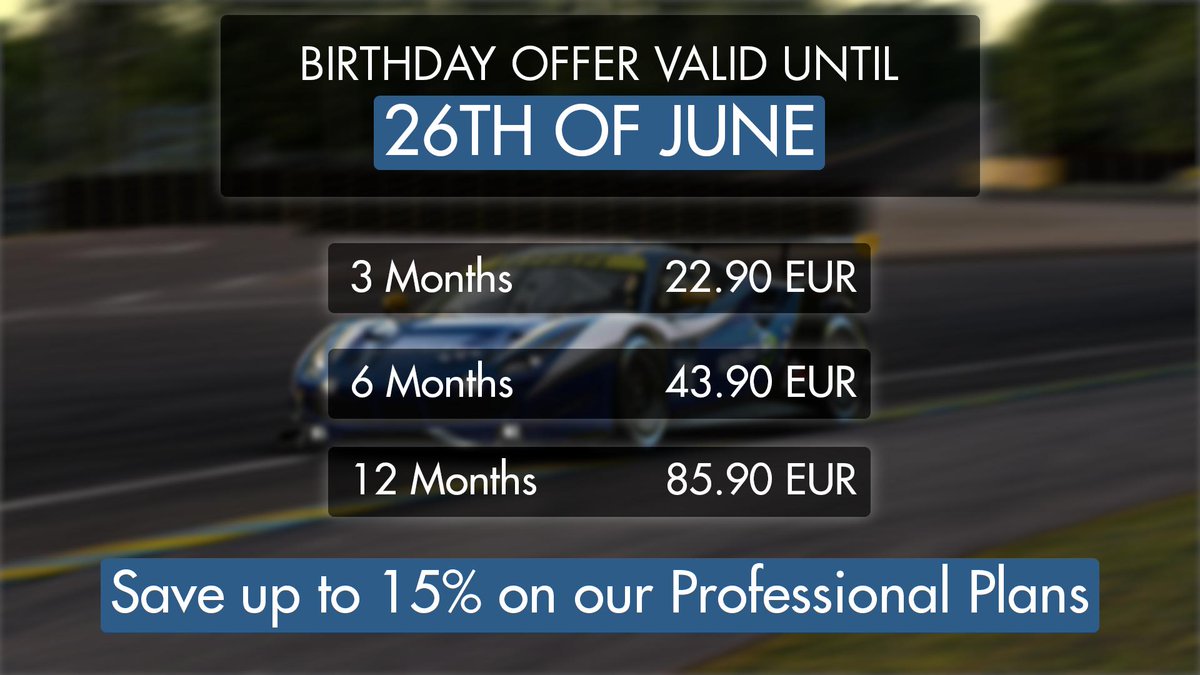 Do not miss our birthday offer on our professional plans. The offer is valid until tomorrow 26th of June. So get on the keys and save money. 🧐💸