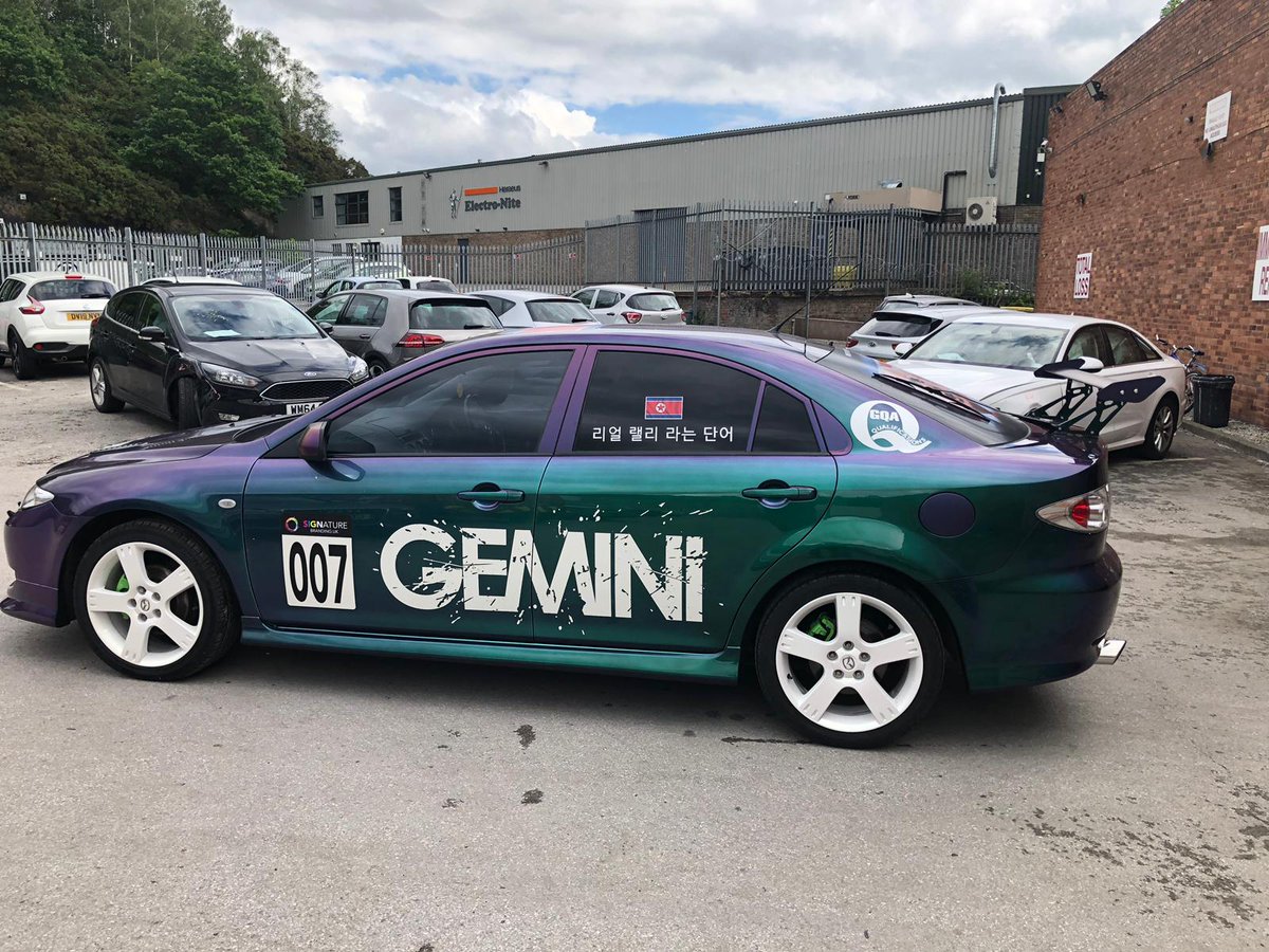 We’re excited for the AutRaise REAL Rally 2019 to start tomorrow! Look at the paintwork on this team car entree from Gemini ARC 😲😍 #Rally #REALrally #Cars #scotland #Durham #Peebles #Edinburgh #NorthEast #vehiclerepair #charity #apprentices