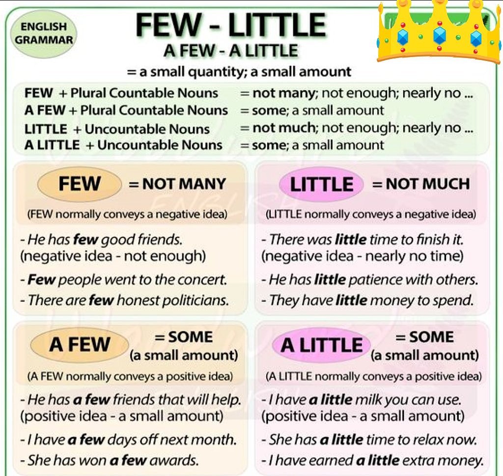 A few a little правило