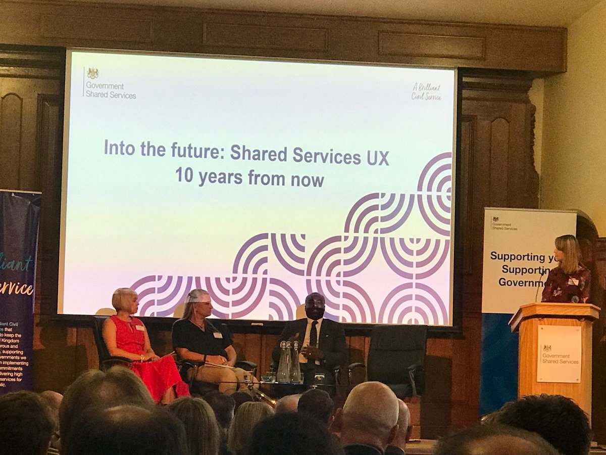 markZthompson's tweet photo. Expert panel #govsharedservices exploring an improved UX of the future: frictionless, accessible, integrated. https://t.co/ZmFUaTXy6D