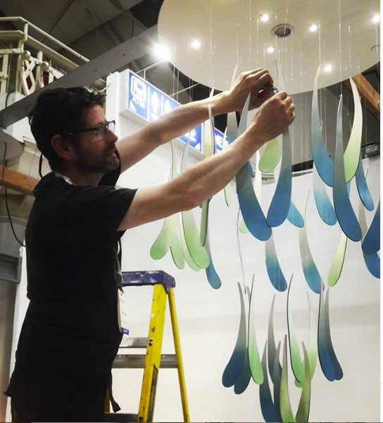 ShaneHollandDW's tweet photo. We're looking forward to reinstalling our #droplet #chandelier at the Design Island 2019 exhibition. 14th of July #Galway . #designisland #designerlife #exhibitiondesign https://t.co/hK8eGvaE3G