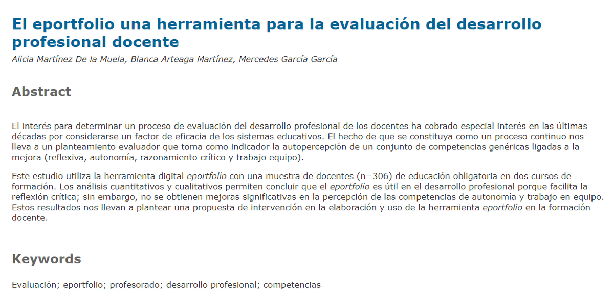 blanca_arteaga's tweet photo. Es un honor participar en  "Monographic: Technology to Improve the Assessment of #Learning" de "Digital Education Review" publicado hoy junto a @alimmuela y Mercedes García https://t.co/eyAO51myNO
#scopus https://t.co/GON6X9S6zt