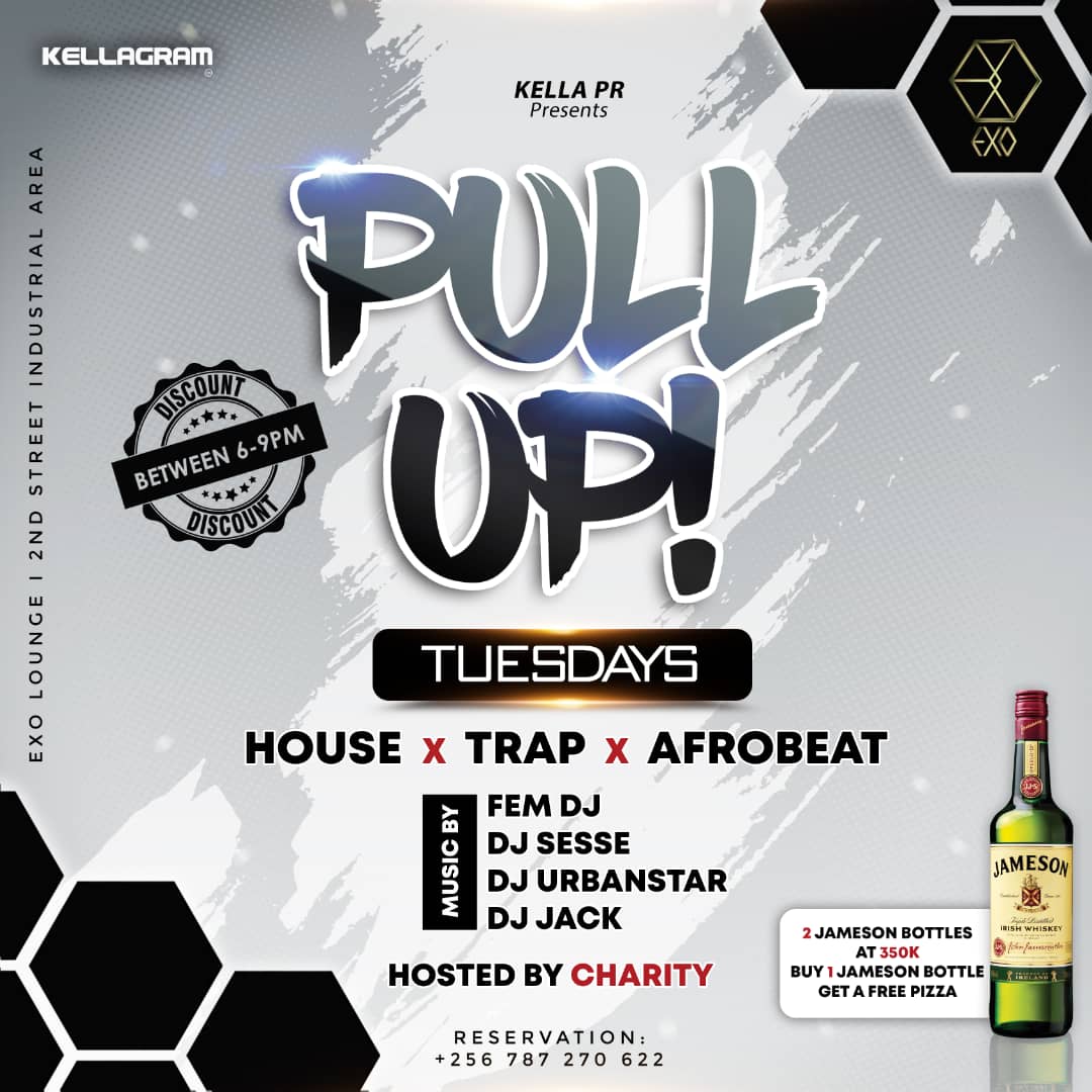 DJ_Ssese's tweet photo. Pull up @ExoLoungeUg this evening for #Pulluptuesdays and start your midweek party with the latest House Γ Trap Γ Afrobeat singles served to you by @fem_dj and yours truly. https://t.co/qe6eLuOZaT
