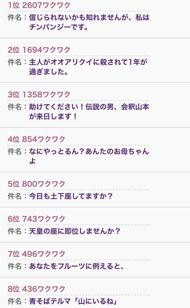 達也 Ar Twitter 迷惑メールだったらこの辺が面白いですよ