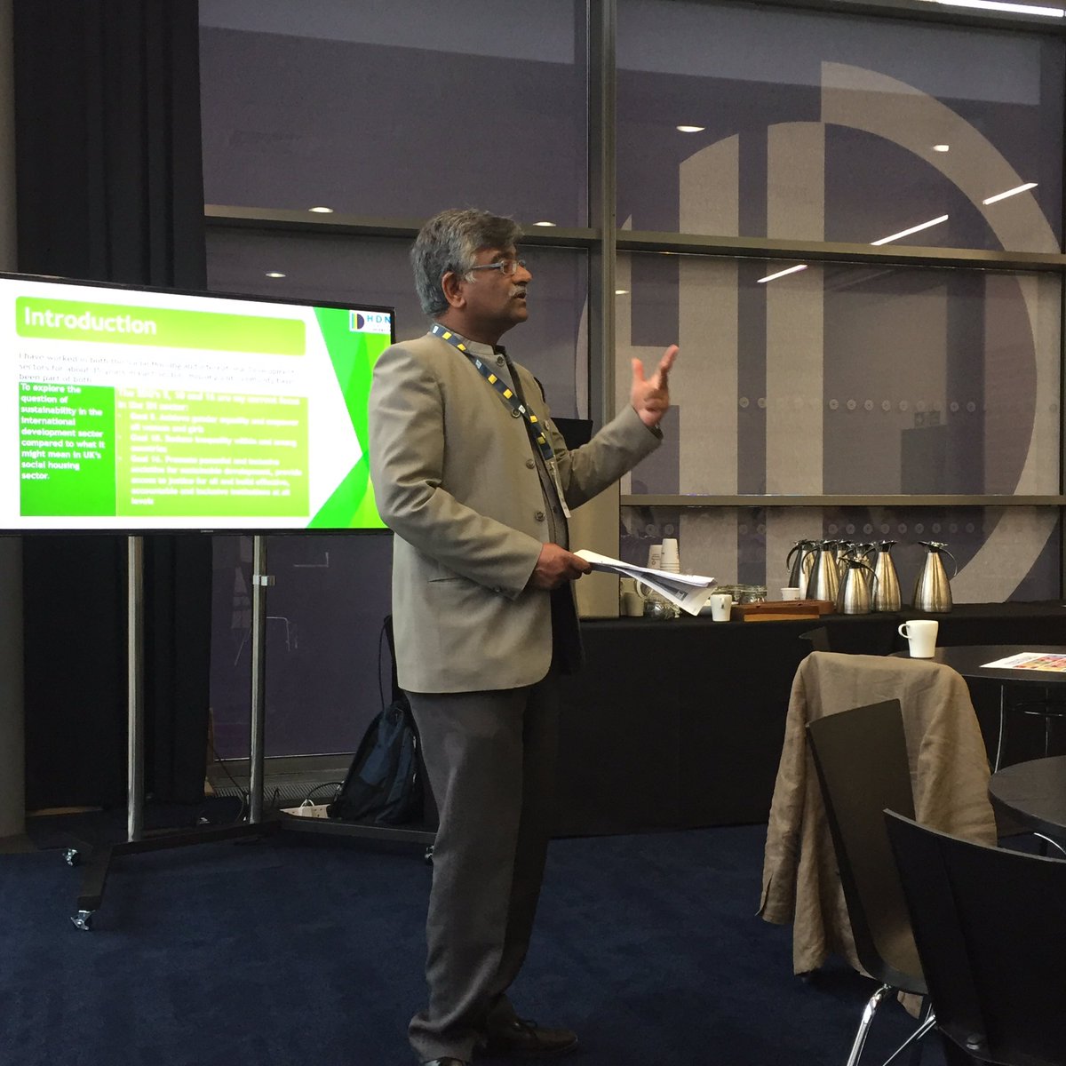 .<a href="/RajHDN/">Rajendra Patel</a> telling us a powerful story to help our thinking -sustainability includes equality, human rights <a href="/CIHLondon/">CIH London</a> #cihhousing <a href="/ecohouser/">Dr Alan Winter</a>