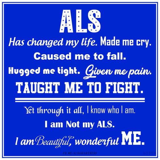 ALSAwareness2's tweet image. ALS has changed my life
Follow us on: 
Fb group: bit.ly/2KUi5Pc   
Pinterest: bit.ly/2WS8Ypd   
Instagram: bit.ly/2J341At  

#als #alsicebucketchallenge #StrikeoutALS #alsawareness #alssucks #endals #lougehrigsdisease #fuckals #WalkToDefeatALS