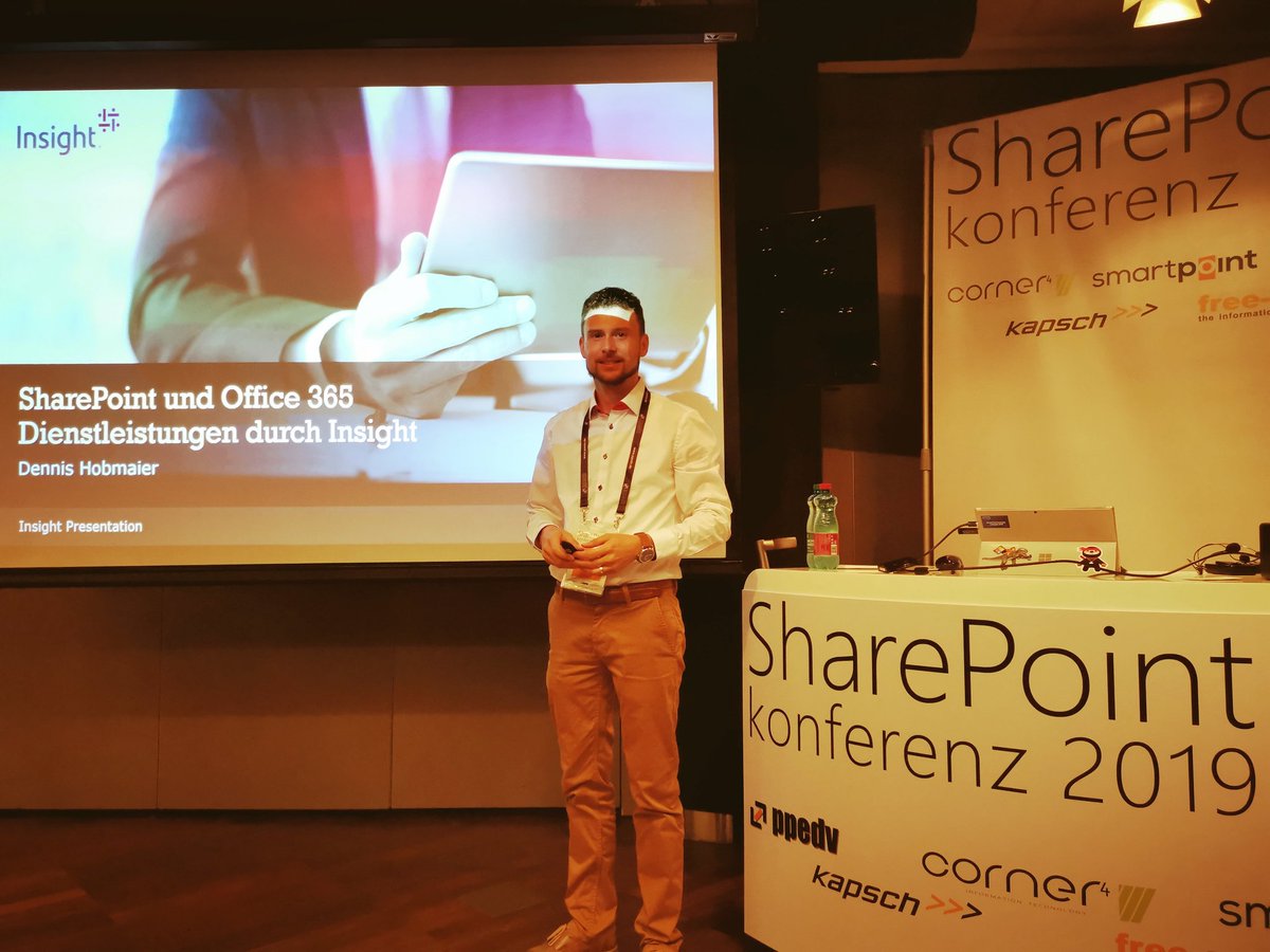 ragnarh's tweet image. Now @DHobmaier talks about #SharePoint #Office365 Services with @InsightEnt at #SPKonfAT.