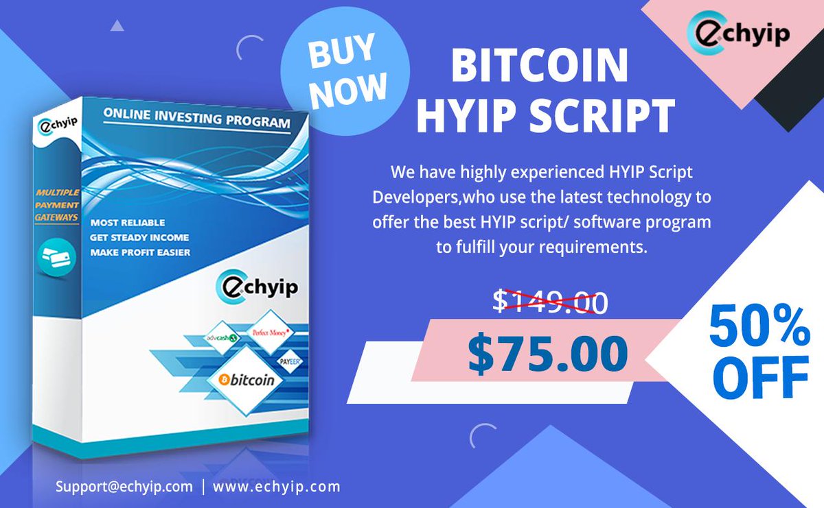 ec_hyip's tweet image. Established your own #crypto investment website with our powerful &amp;amp; best #Bitcoin_HYIP_Script. This script includes attractive features &amp;amp; functions like easy installation, high security, #responsive &amp;amp; flexible templates, user-friendly, &amp;amp; more.

Visit 👉 echyip.com
