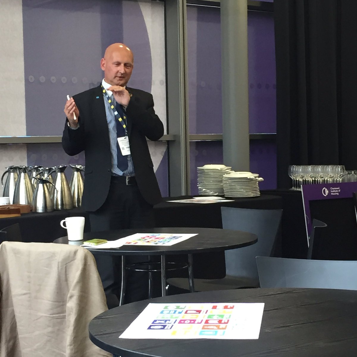 Peter Sherman adding in <a href="/MulalleyandCo/">Mulalley</a> experience on Sust Dev Goals - small actions add up, visible and measureable <a href="/CIHLondon/">CIH London</a> #cihhousing