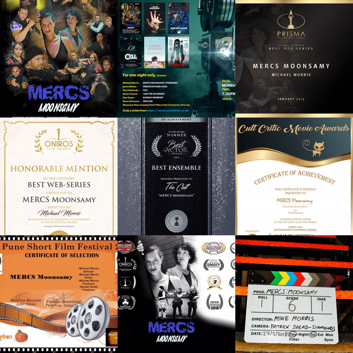 MERCSMOVIE's tweet photo. We started off the year with a new Poster and a Private Screening and now halfway through MERCS Moonsamy has secured several Festival Wins, 15 Festival Selections worldwide and generated some great interest from the US of A 🎥🎬🤙 Bring on the second half of the year. https://t.co/zabuOPBpQL