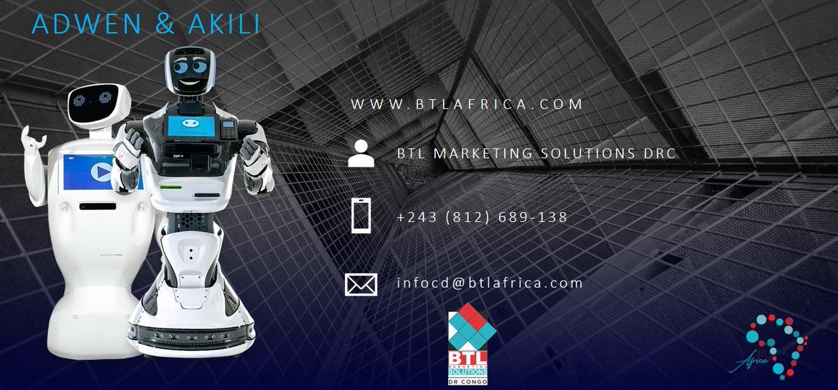 btl_drc's tweet photo. Rencontrez nos deux robots intelligents, nous vous défions, ces deux frères ont un QI supérieur à celui d'un être humain. Venez vérifier avec nos spécialistes du marketing à intelligence artificielle. #btlmarketingsolutionsdrc #btlafrica #akili #fred #adwen #btldrc #btlmsdrc https://t.co/H5HkhCWft6