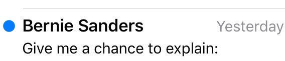 kindofjordan's tweet photo. my bf bernie trying to get to me via email smh https://t.co/vntwTk8kzL