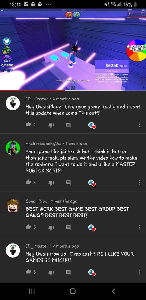ender25_green's tweet photo. @KreekCraft Uh ok i might kinda say we need to respect the people who think this game better than jailbreak (Game name: Dance party) https://t.co/NC9lOlHynK