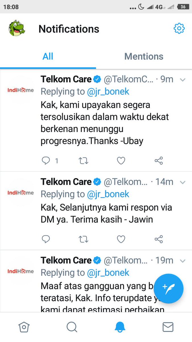 jr_bonek's tweet photo. Dalam 5 jam ini di #mention Nevi, Arge, Ubay, Jawin, Putric, Kaia, Aida, Winny Dan di #DM aras Dan weny dari @TelkomCare tetep aja internet #indihome nya belum bisa dinikmati #sibukjawabgakdiberesi https://t.co/NfhKzAJMD3