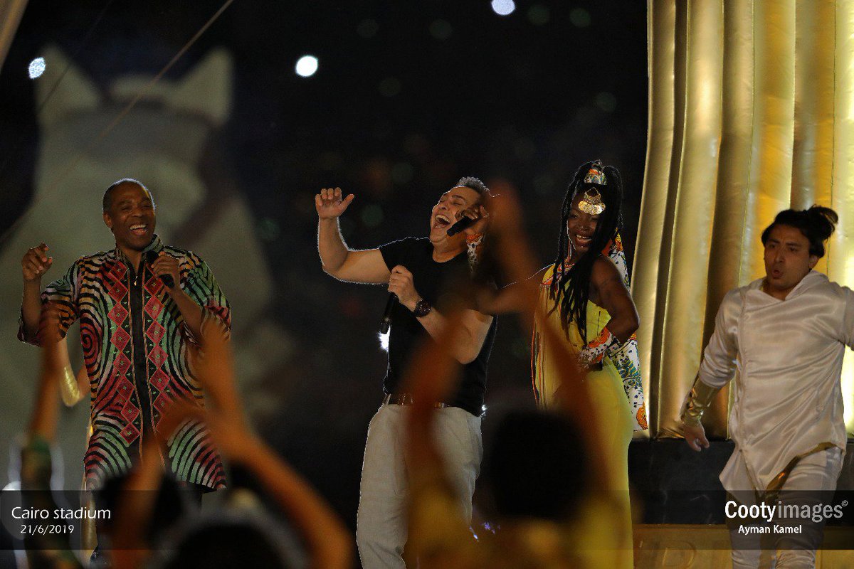 CootyImages's tweet photo. The performance for the official song for AFcon 2019 "Metgam3en" - at the opening ceremony 
Cairo international stadium 21/6/2019 
Photos: @CootyImages / Ayman kamel 
🇪🇬 : @hakim
🇳🇬 : @Femiakuti
🇨🇮 : Dobet_Gnahore 
#مصر2019
#شجع_مصر
#امم_افريقيا_2019
#كاس_الامم_الافريقية https://t.co/7YvjCimc6B