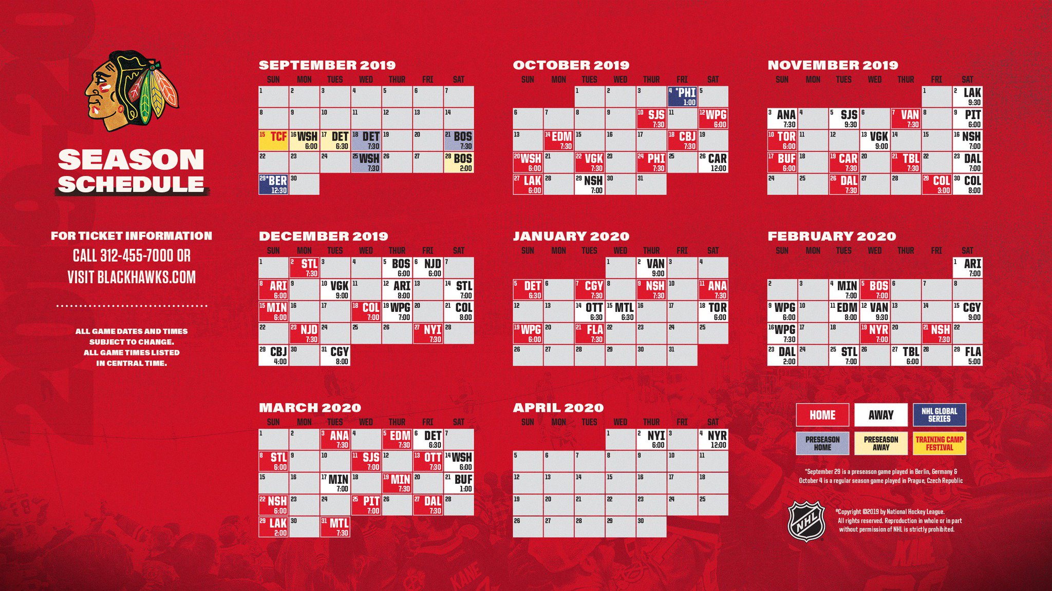 Blackhawks 2022 Schedule 2019-20 Blackhawks Schedule | Hfboards - Nhl Message Board And Forum For  National Hockey League