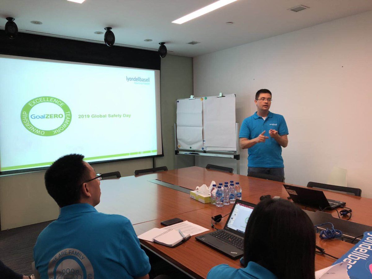 LyondellBasell's tweet photo. Today, we celebrate the 10th annual #LYBGlobalSafetyDay around the world sharing ways we can continue to advance #safety in our communities. #LYBProud #WeAreFamily https://t.co/FeoKqpoK2P