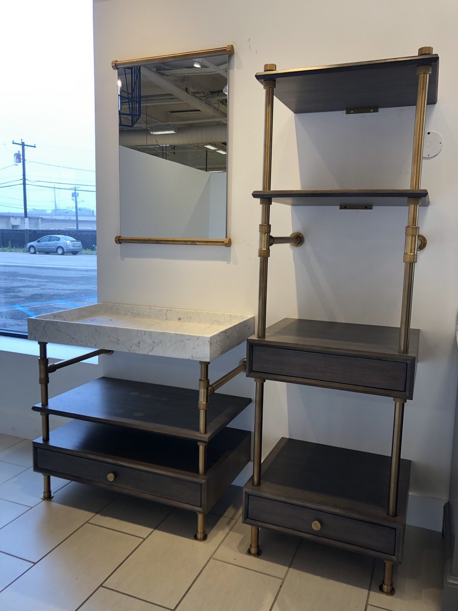 AlphaSalesCo's tweet image. Stone Forest Elemental Modular Vanity and storage shelving at BLACKMAN in Hicksville NY.