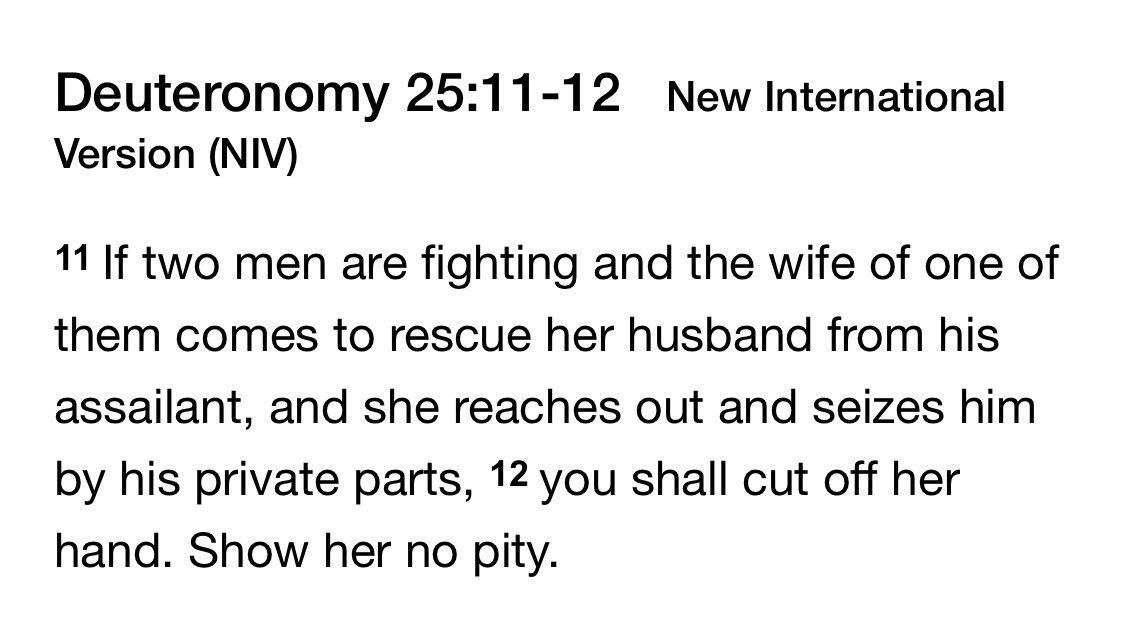 huntigula's tweet photo. 3000 years ago some dude’s wife dragged his ass away from a fight by his dick and he wrote this bible verse the very next day https://t.co/xsQsagHGFE