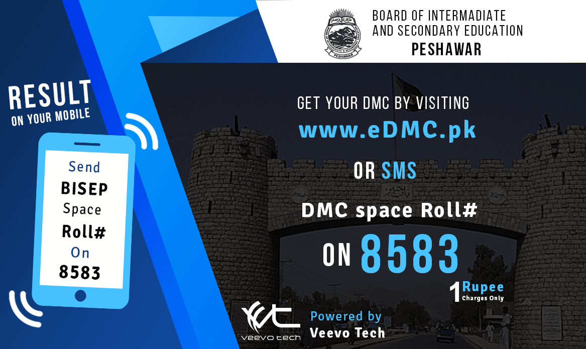 VeevoTech's tweet photo. Veevotech is honoured to announce E-results of Board of Intermediate and Secondary Education, Peshawar.
Get your academic result right on your phone!
Send BISEP<space>Roll No on 8583
#veevotech #BISEP #eresult https://t.co/6S70M3XgUf
