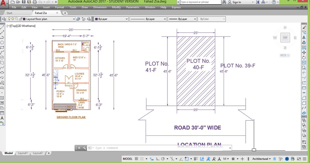 FahadZAbbasi's tweet image. Hands-on Exercise!

@AutoCAD #GroundFloorPlan #LocationPlan
