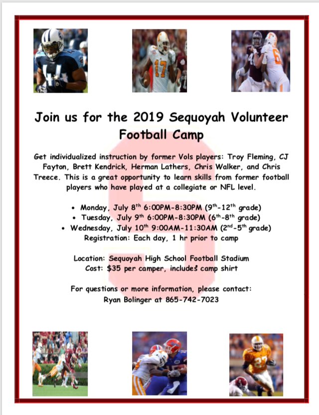 Sequoyah Football Camp