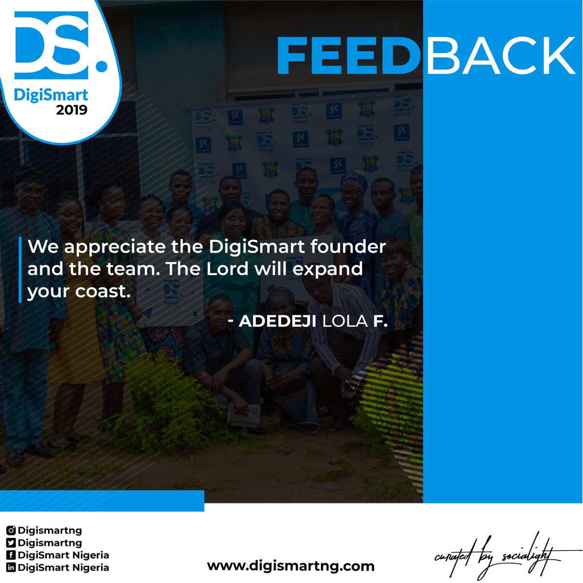 DigismartAfrica's tweet photo. And we say Amen to this!! π
#DigiSmartNigeria
#DigiSmartLagos
#IAmDigiSmart
#Socialight https://t.co/DezAiTT5nx