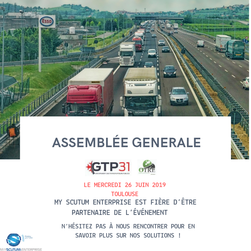 Retrouvez l’équipe de MyScutum Enterprise à Toulouse demain lors de l’assemblée générale de GTP31 (Groupement des Transporteurs Publics) et OTRE Occitanie, l’organisation des PME du transport routier.