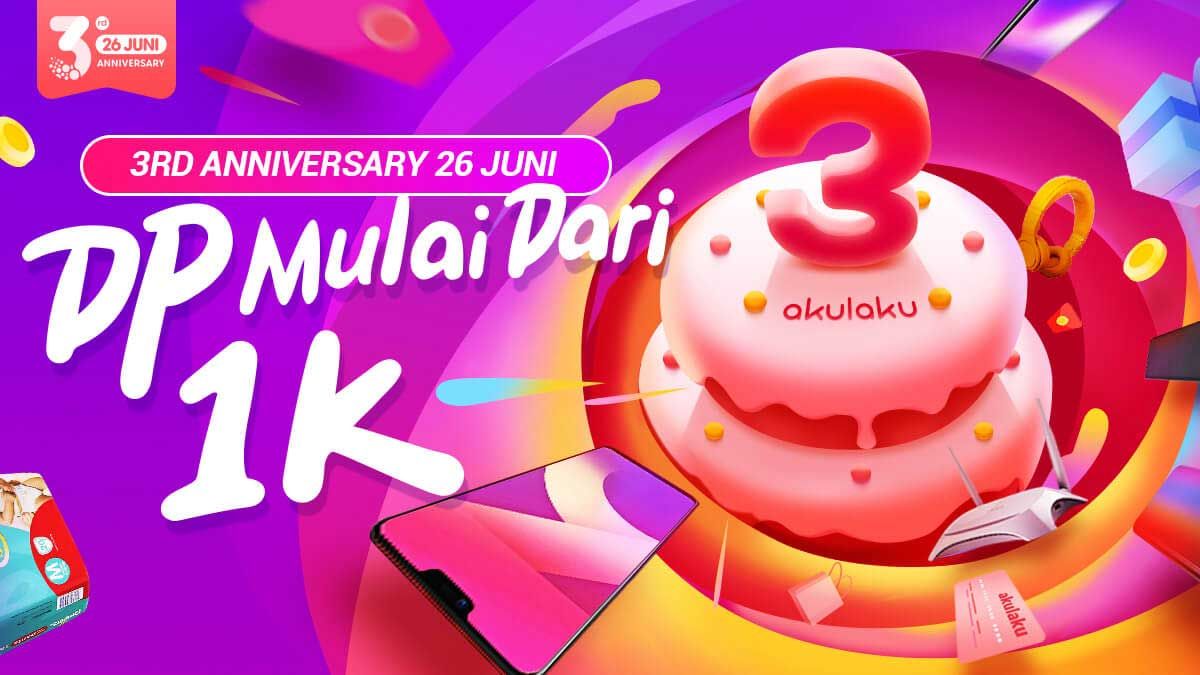 akulaku 3rd anniversary 26 Juni
DP Mulai Dari 1K, 4K tarik emas, rebut handphone 9K!
al.plus/KVx3o4