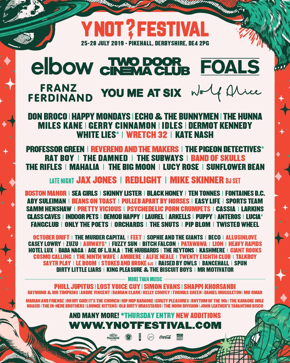 Symphoniesblog's tweet photo. ☀️It's getting closer to @ynotfestival and we're so excited!☀️

Here's a guide to this year's weekender, alongside our picks of who to watch and where: @octoberdrift @iamlionofficial @Pipblom @GlassCaves @feetband @Talkboyyy @NileMarr @lazydaylazyday 

https://t.co/9jr9gL5Zmf https://t.co/tuKmU3zS6o