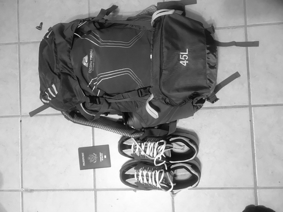 Go follow @brandpeavy on IG for a colorful picture. 
✈️🌊🌏🎒