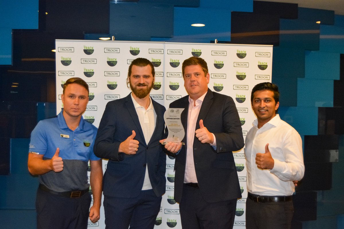 The #MeydanGolf team with #Qube, Thanks for the appreciation from Golf Events management !  #WeareTroon <a href="/qube_sportsbar/">qubesportsbar</a>