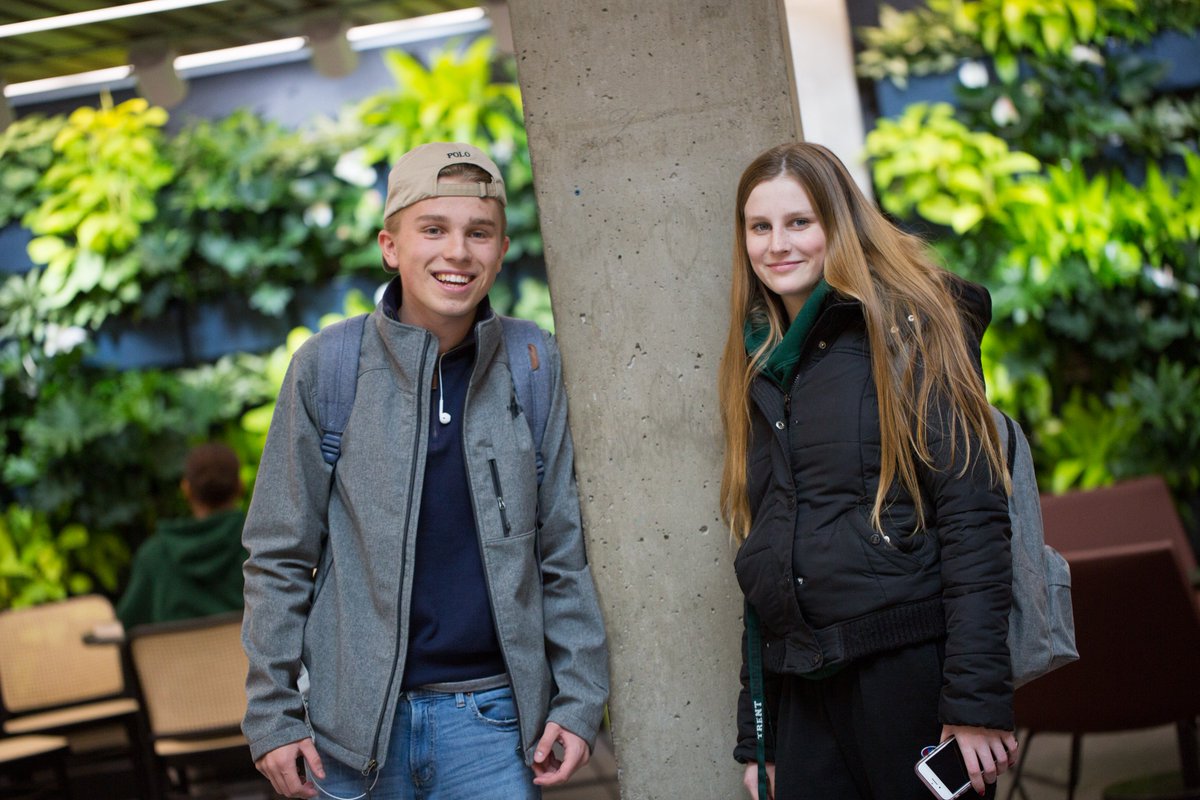 livewall's tweet image. “The library has always celebrated a vital connection to nature and the outdoors. The living wall symbolizes and strengthens this connection,” said Shelley Strain, sustainability coordinator, @TrentUniversity Facilities Management, about the living wall at @BataLibrary.