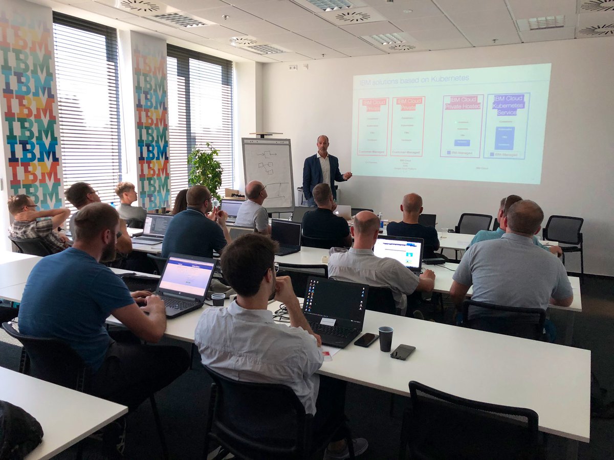 #ibmcloud containers workshop in Warsaw with <a href="/manuGenard/">Emmanuel Genard</a> . Great focus from attendees #iks #ics #hybrid #cloud