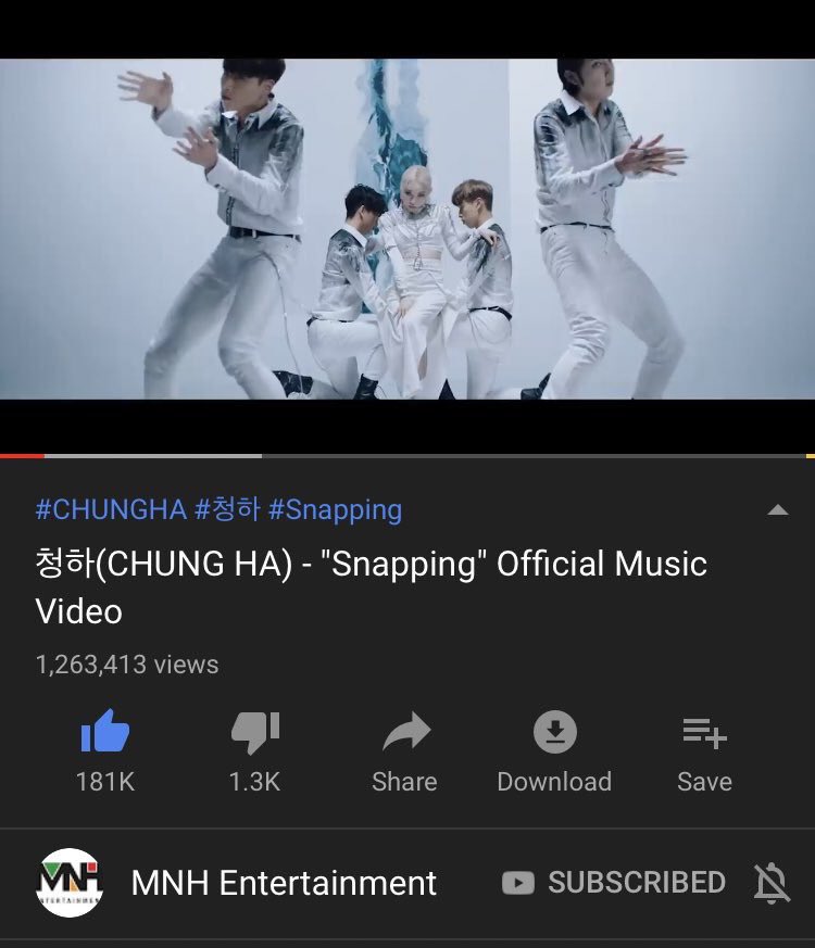 ArabMoonChungha's tweet photo. 💡 190625 • الفيديو الموسيقي Snapping يصل الى 4 مليون مشاهدة بعدَ جمع المشاهدات في قناة MNH و Stone 👏🏻 #Snapping_4M 
-  @CHUNGHA_MNHent https://t.co/1H5vH43cgT