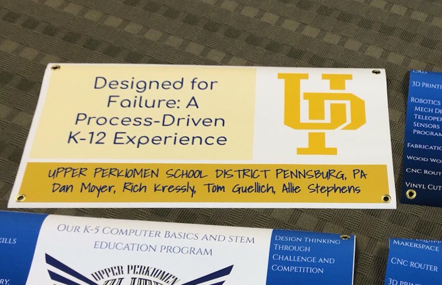 UPSDkres's tweet photo. On the train with @danmoyer38 and @AllisonStephen1 and meeting up with @WrapThatInBacon to present @iste 2019. Embrace failure as a key component of the process and you will build resilient learners. #ISTE2019 @LearnUpperPerk https://t.co/a0dQFlIKWl