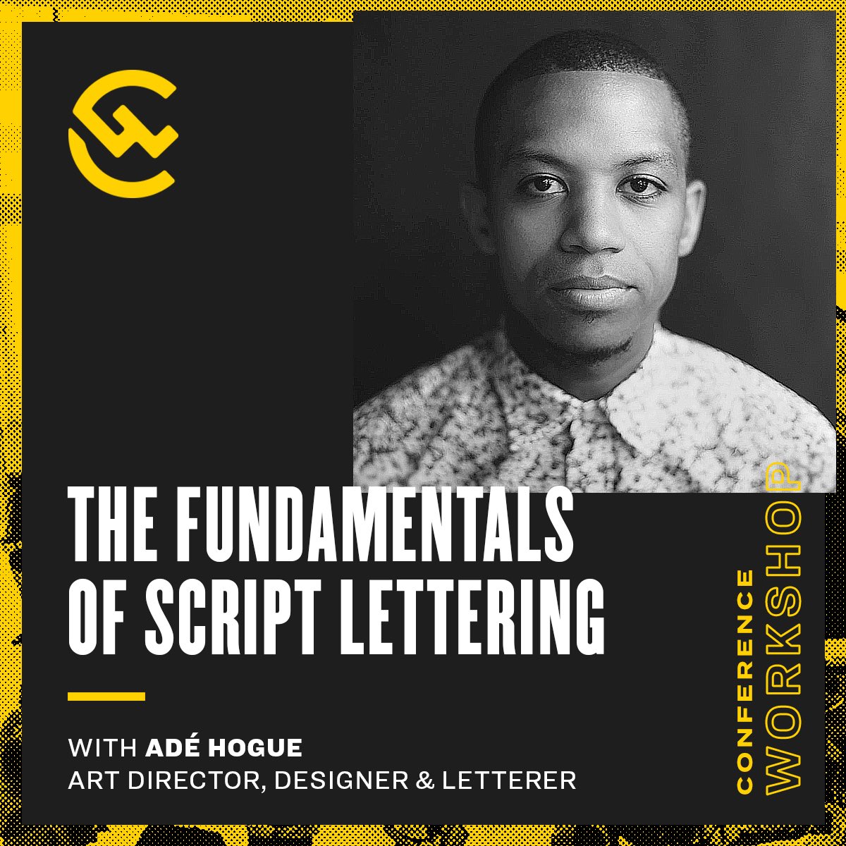 cworksco's tweet photo. Learn the basics of traditional script lettering with Chicago based art director, designer, and letterer, Adé Hogue. Seats are selling quickly...Grab yours today!  https://t.co/B6dIsoHFBM

#cwc6 #driventocreate #creativeworkshops #scriptlettering #handlettering #creativeworks https://t.co/UmxSAhMxwm