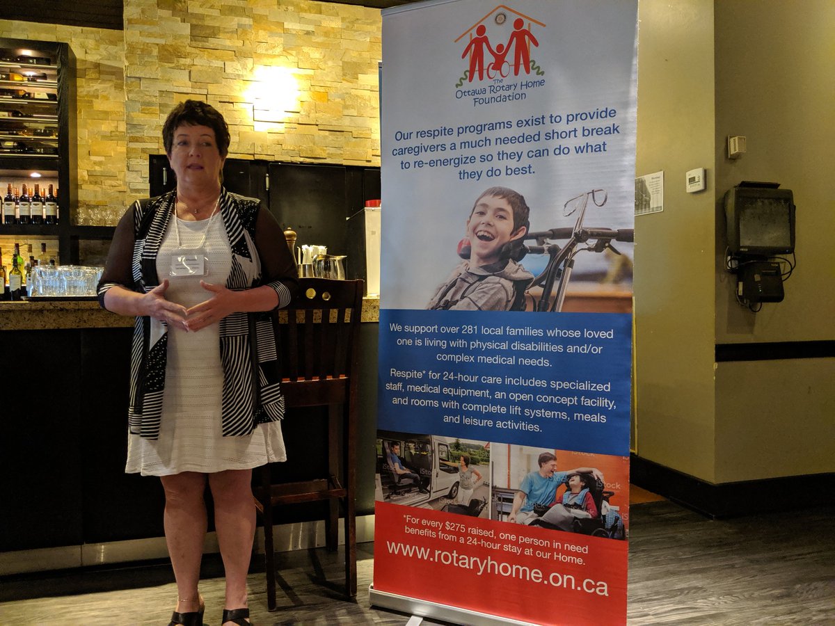 Cindy Wheeler from #OttawaRotaryHome Foundation. This month's #charity for #HBS Networking. rotaryhome.on.ca