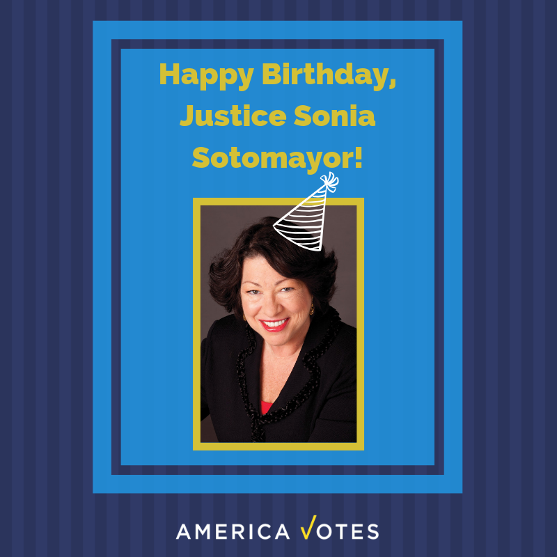 Happy birthday, Justice Sonia Sotomayor!   