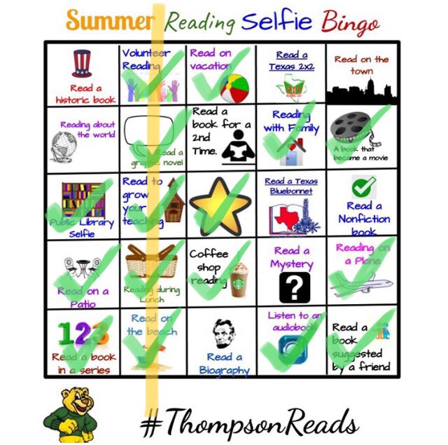 MrsHinchART's tweet photo. Reading our graphic novel at Dunkin Donuts to get Nico off the phone for 5 minutes to eat before going to Masonโs basketball camp ๐๐ผ๐ก #ThompsonReads #firstbingo https://t.co/G35jHYCdV9