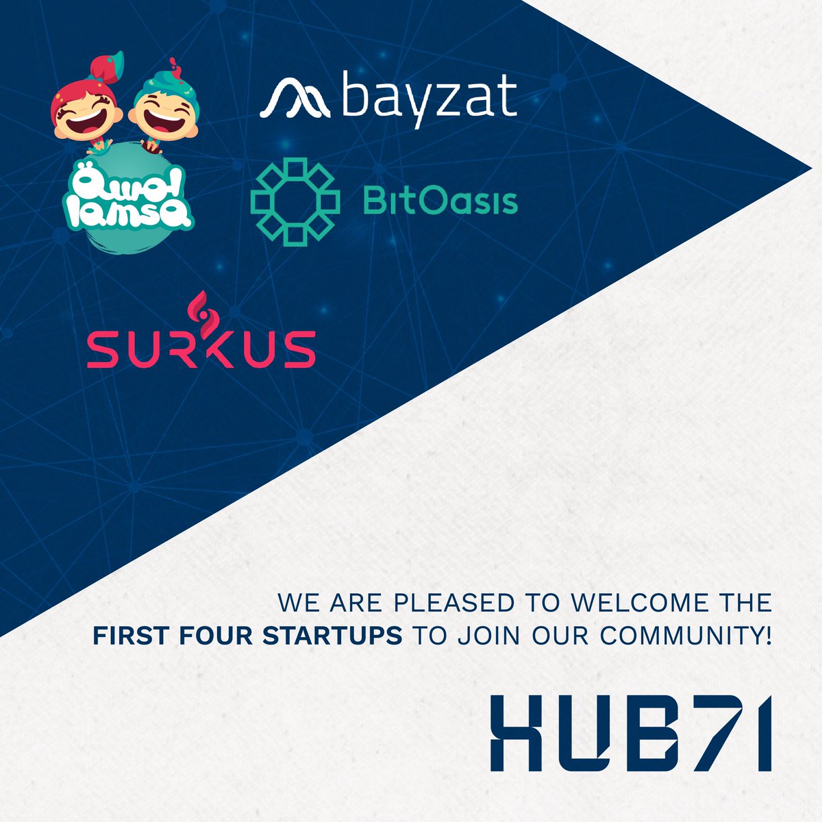 hub71ad's tweet photo. We are so excited to grow our community of ambitious founders with @bayzatme , @lamsaapp , @bitoasis and @SurkusApp joining us soon! Here’s to many more to come! 
#Hub71AD #startups #entrepreneurs #entrepreneurship #community #inabudhabi #uae https://t.co/Mv7RjvWMbA