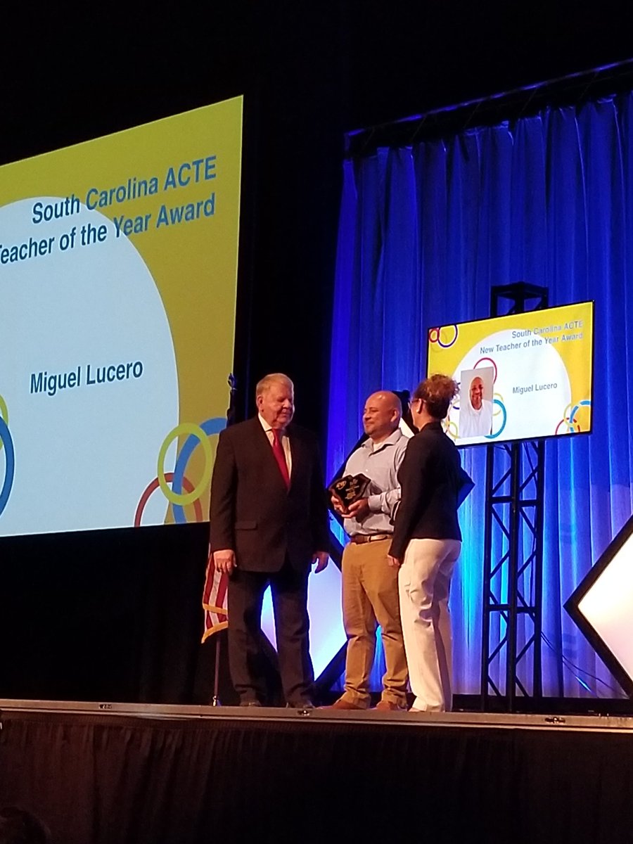 Heidi_Guerry's tweet photo. Congratulations Miguel Lucero, EMS Instructor at Cane Bay High on the SCACTE New Teacher of the Year! We are so proud of you!! @bcsdschools https://t.co/EeuTyUKFzD