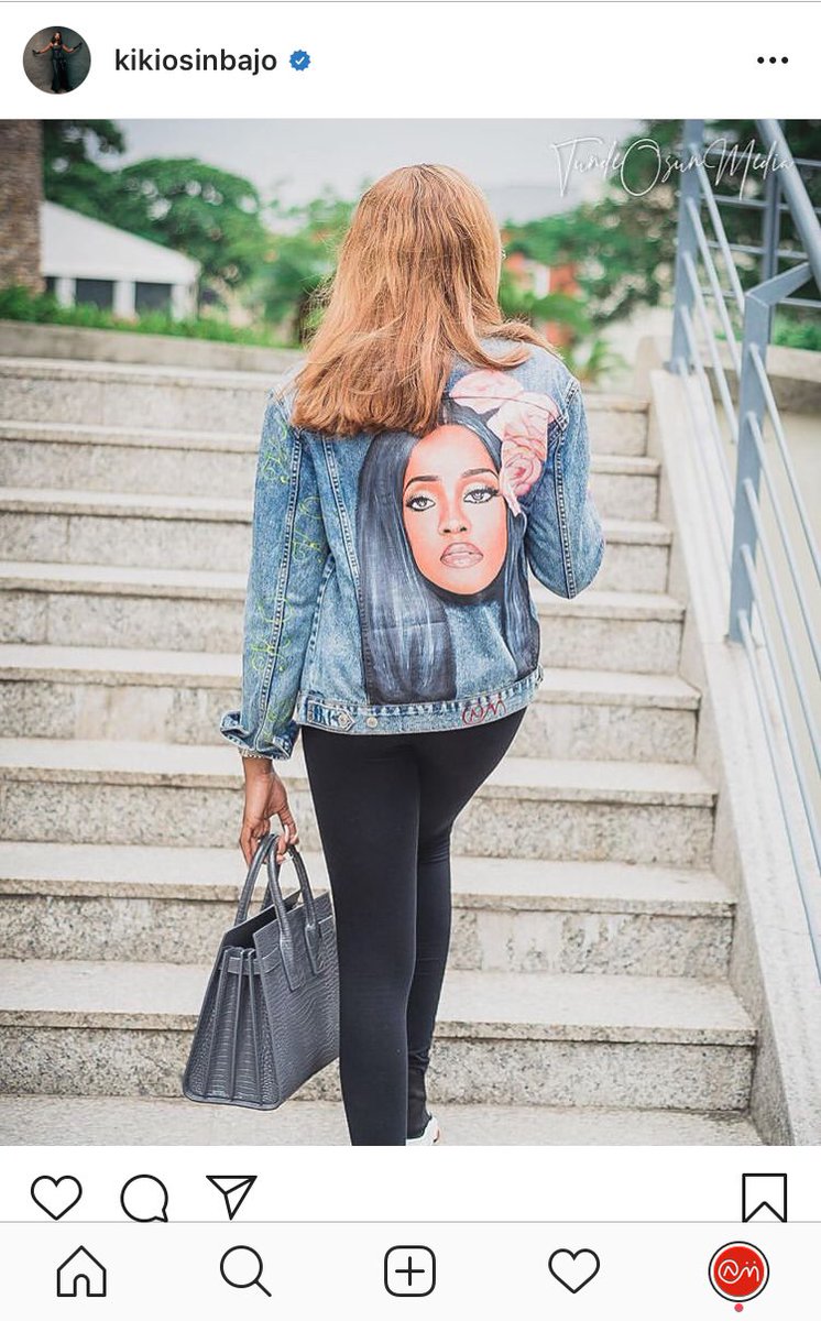 JacketsbyNimi's tweet photo. Fit like a glove.
Custom Made for kiki Osinbajo
#denimart #denimjacket #handpainteddenimjacket #handpainted #portrait #customartbynimi https://t.co/y0KkMvJQVO